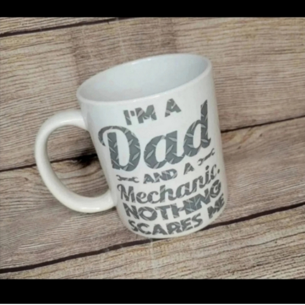 Mechanic dad skull coffee mug
